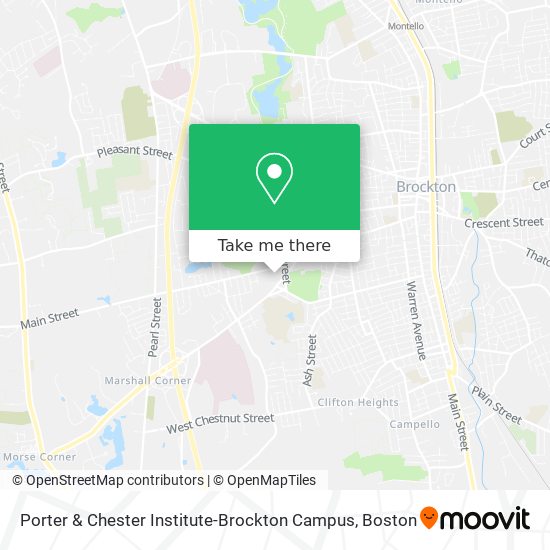 Mapa de Porter & Chester Institute-Brockton Campus