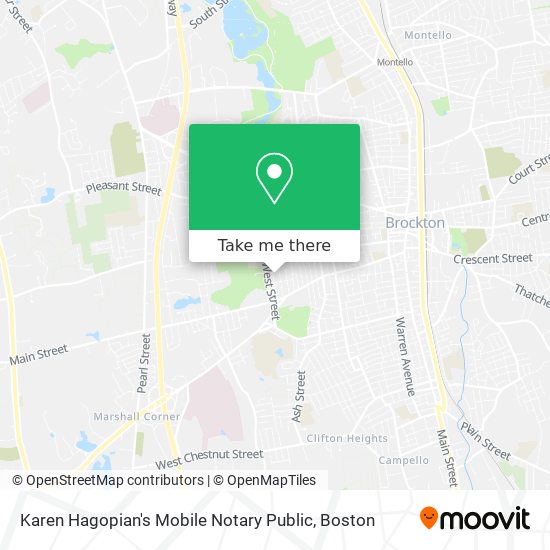 Karen Hagopian's Mobile Notary Public map