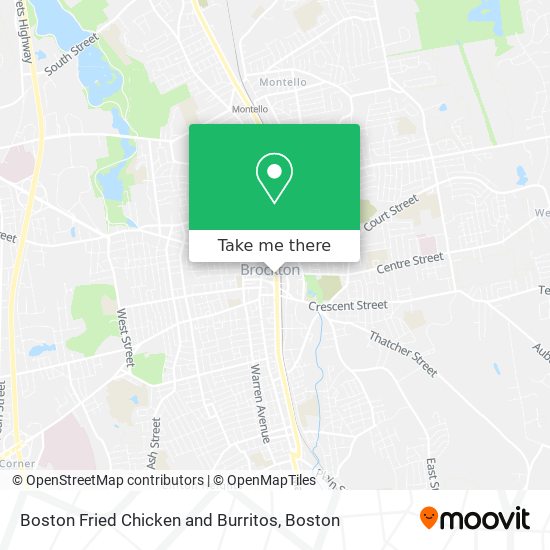 Boston Fried Chicken and Burritos map