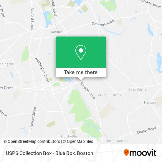 USPS Collection Box - Blue Box map