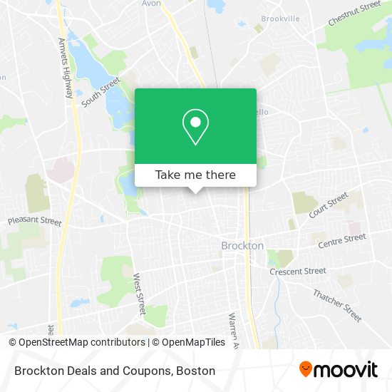 Mapa de Brockton Deals and Coupons