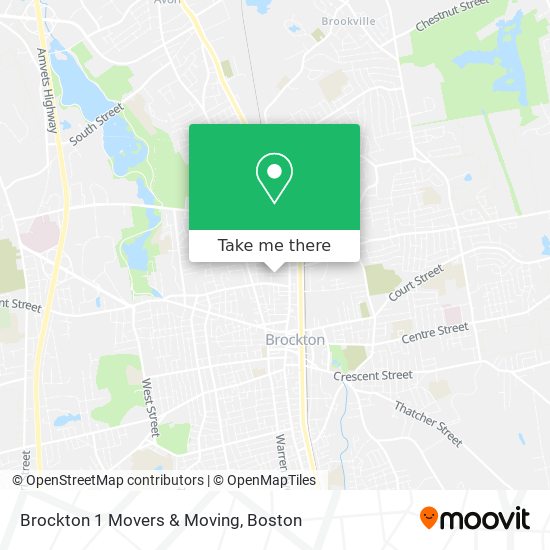 Brockton 1 Movers & Moving map