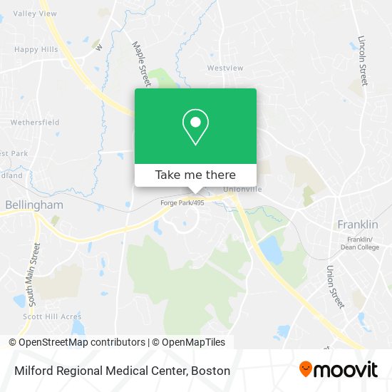 Mapa de Milford Regional Medical Center