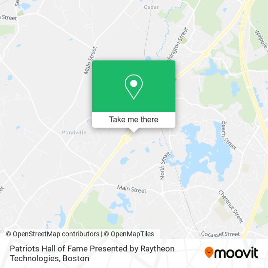 Patriots Hall of Fame Presented by Raytheon Technologies map