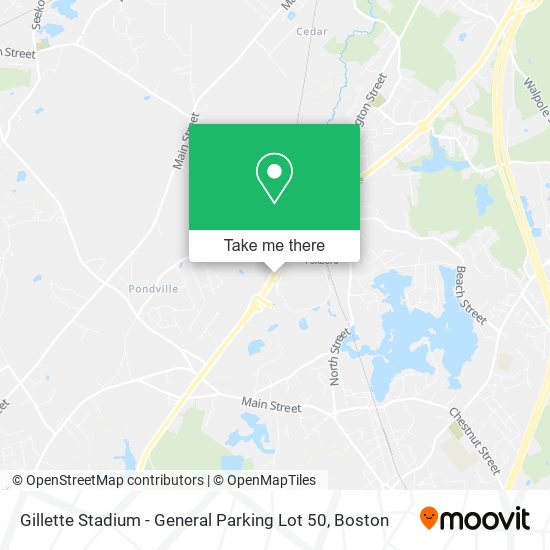 Mapa de Gillette Stadium - General Parking Lot 50