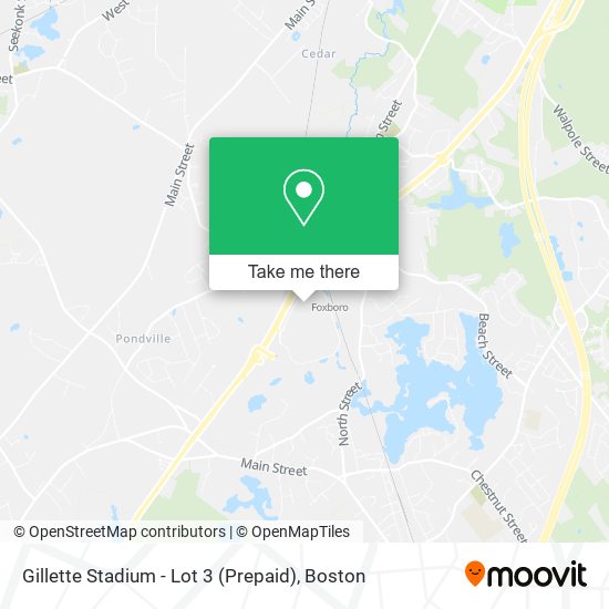 Gillette Stadium - Lot 3 (Prepaid) map