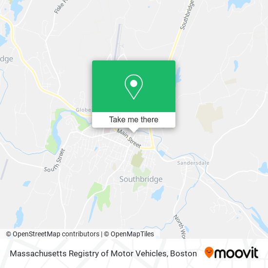 Massachusetts Registry of Motor Vehicles map