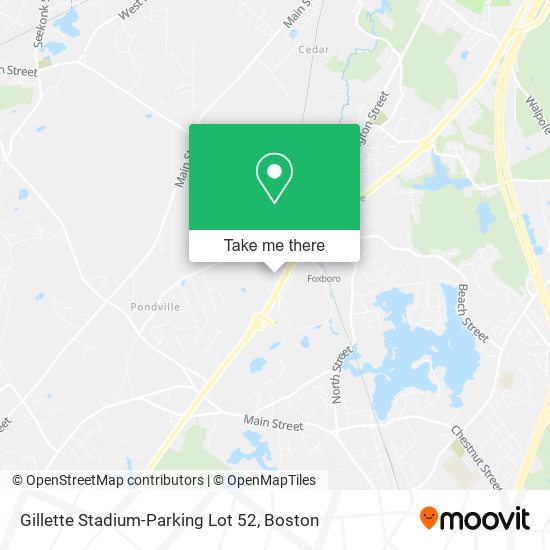 Gillette Stadium-Parking Lot 52 map