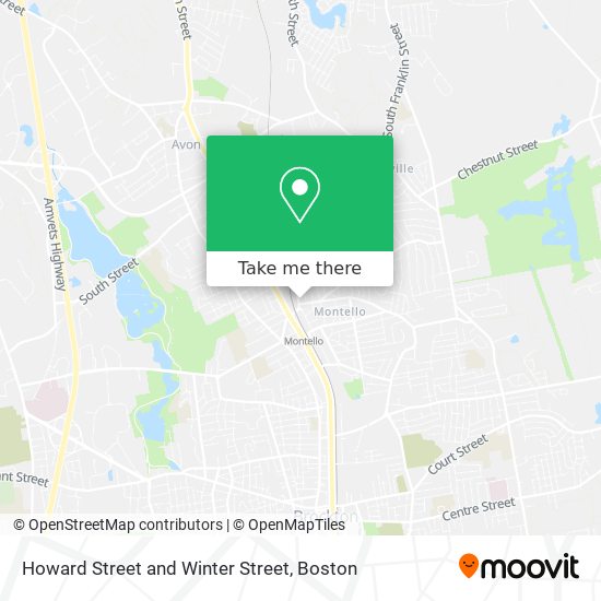 Howard Street and Winter Street map
