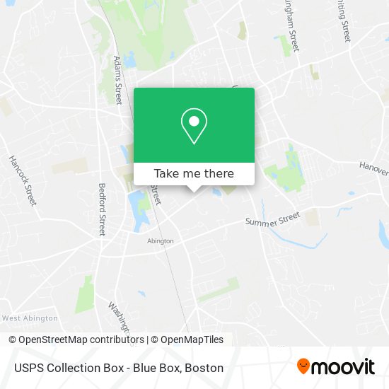 Mapa de USPS Collection Box - Blue Box