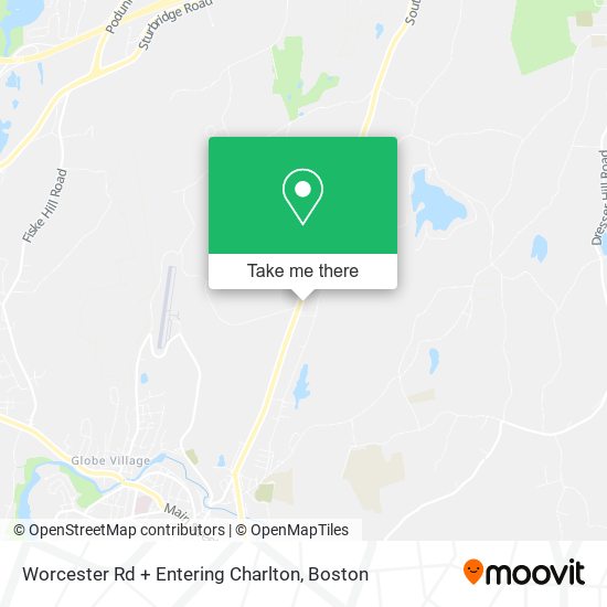 Worcester Rd + Entering Charlton map