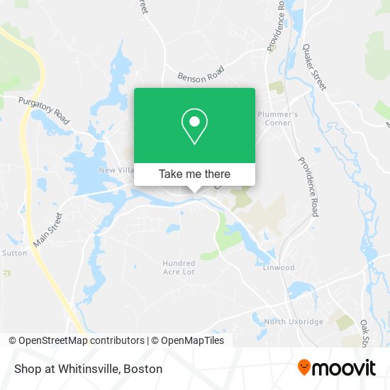 Mapa de Shop at Whitinsville