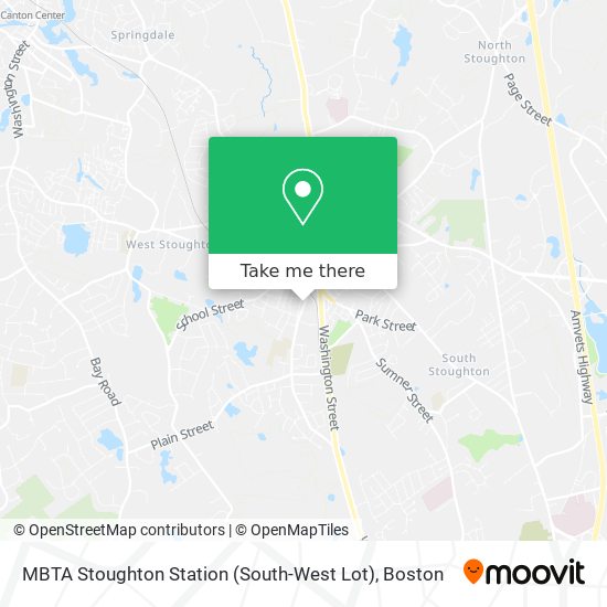 MBTA Stoughton Station (South-West Lot) map