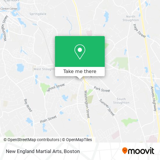 New England Martial Arts map