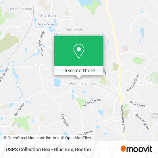 USPS Collection Box - Blue Box map