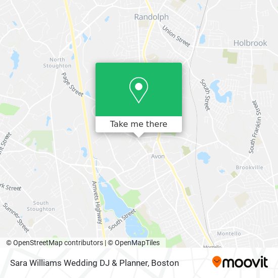 Sara Williams Wedding DJ & Planner map