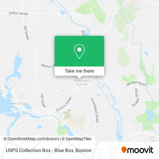 USPS Collection Box - Blue Box map