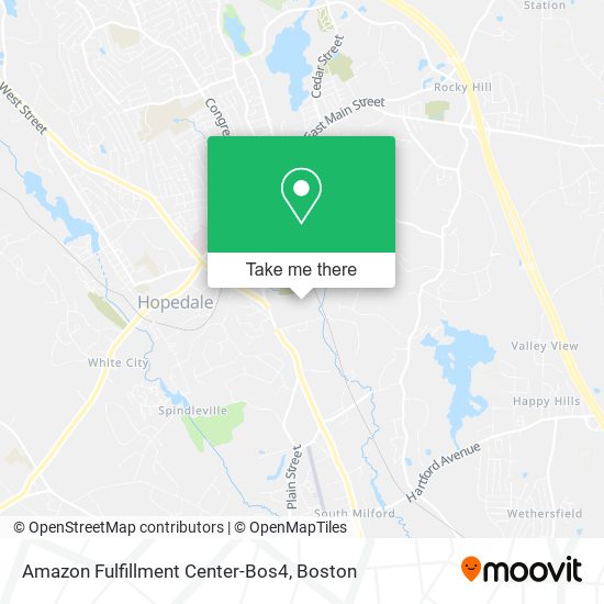 Amazon Fulfillment Center-Bos4 map