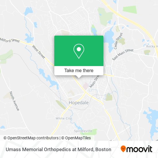 Mapa de Umass Memorial Orthopedics at Milford