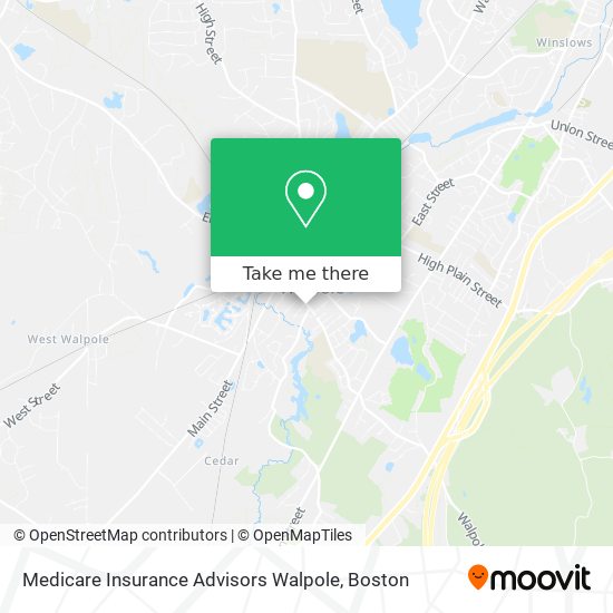 Medicare Insurance Advisors Walpole map