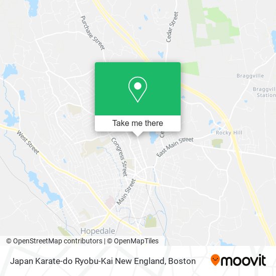 Japan Karate-do Ryobu-Kai New England map