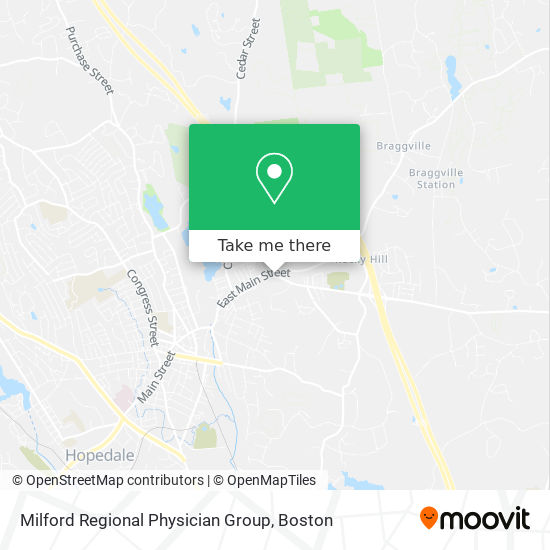 Mapa de Milford Regional Physician Group