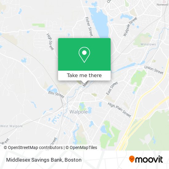 Middlesex Savings Bank map