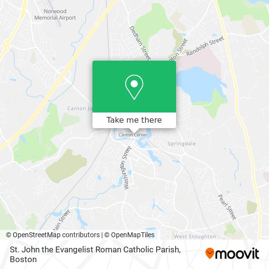 St. John the Evangelist Roman Catholic Parish map