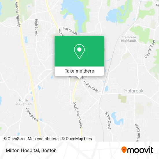 Milton Hospital map