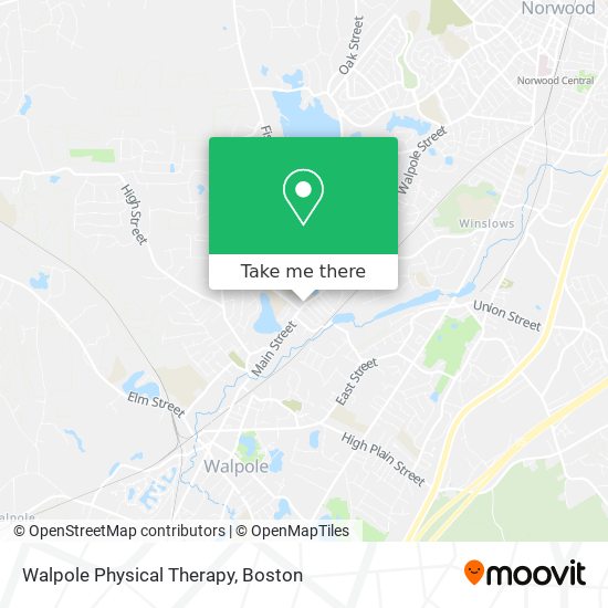 Walpole Physical Therapy map