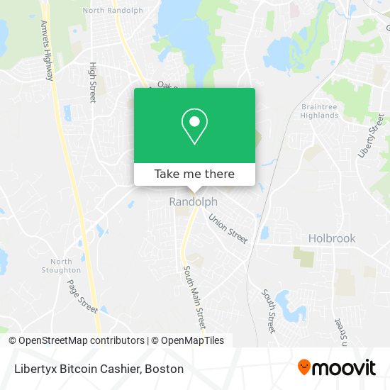 Mapa de Libertyx Bitcoin Cashier