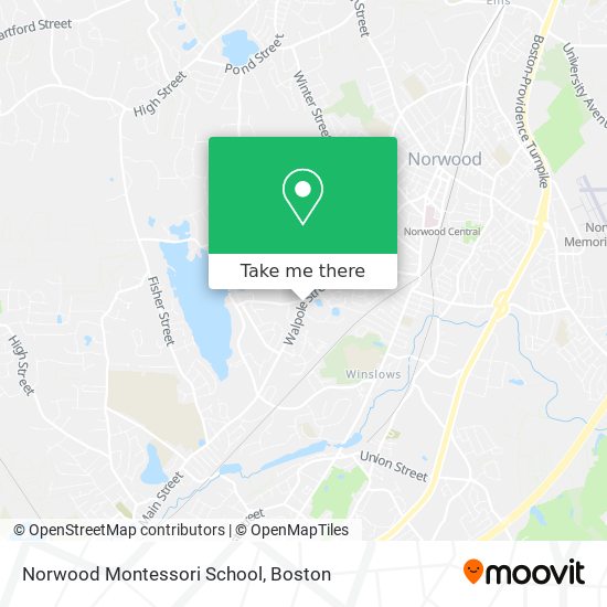 Norwood Montessori School map