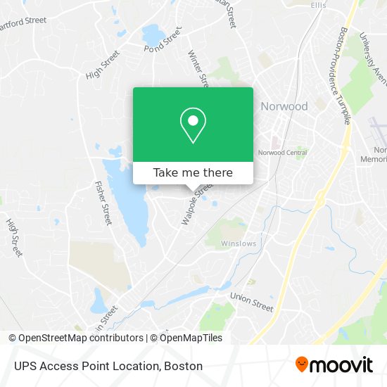 UPS Access Point Location map