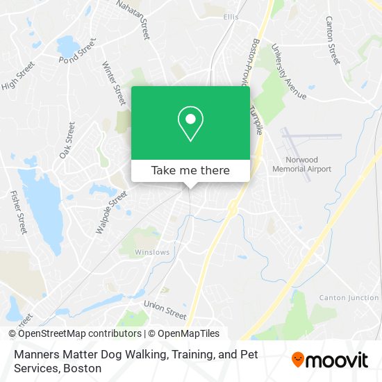 Mapa de Manners Matter Dog Walking, Training, and Pet Services
