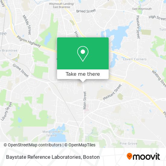 Mapa de Baystate Reference Laboratories