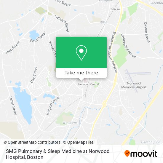 Mapa de SMG Pulmonary & Sleep Medicine at Norwood Hospital