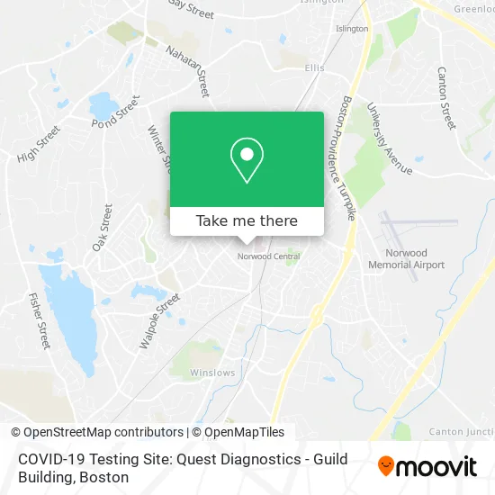 COVID-19 Testing Site: Quest Diagnostics - Guild Building map