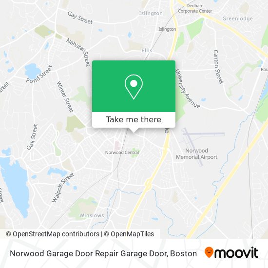 Mapa de Norwood Garage Door Repair Garage Door