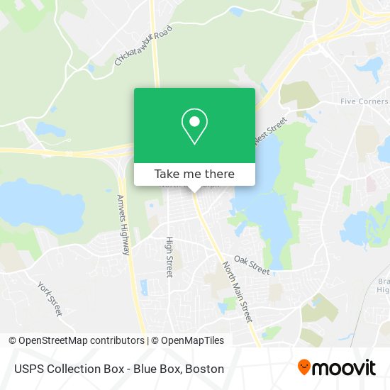 Mapa de USPS Collection Box - Blue Box