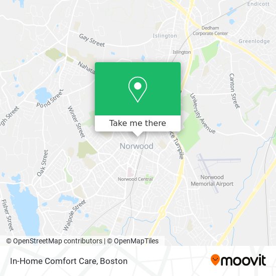 In-Home Comfort Care map