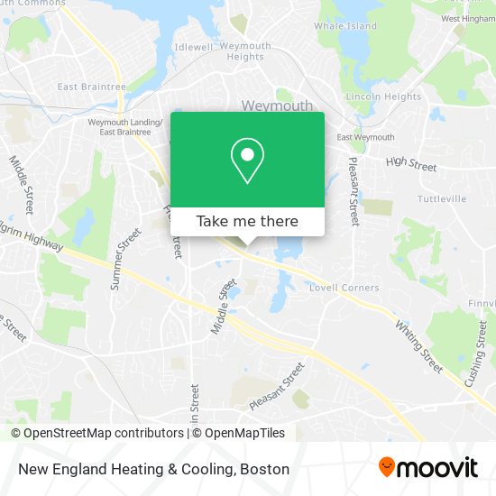 New England Heating & Cooling map