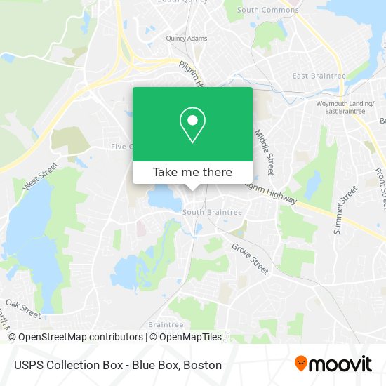 USPS Collection Box - Blue Box map