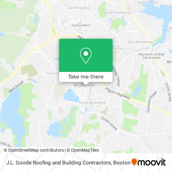 J.L. Goode Roofing and Building Contractors map