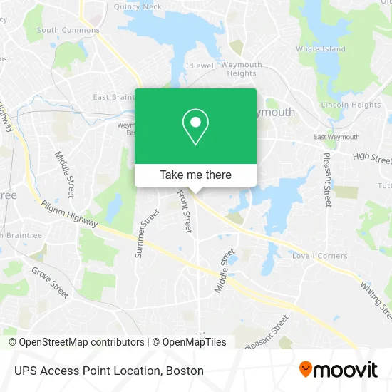 UPS Access Point Location map