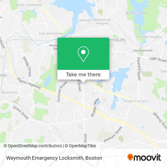 Weymouth Emergency Locksmith map