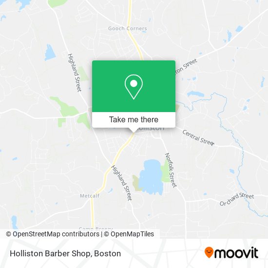 Mapa de Holliston Barber Shop