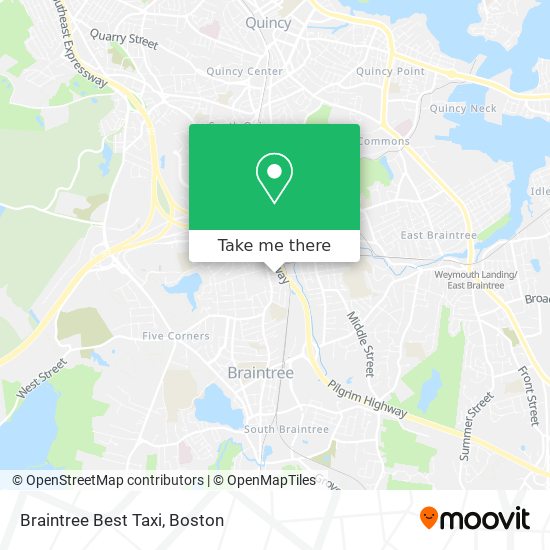 Braintree Best Taxi map