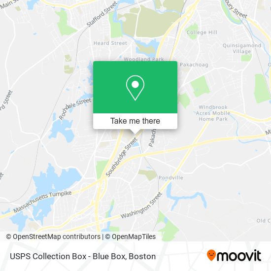 Mapa de USPS Collection Box - Blue Box