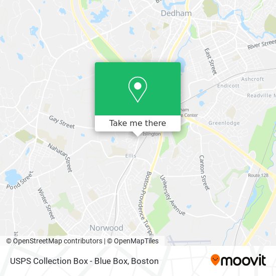 USPS Collection Box - Blue Box map