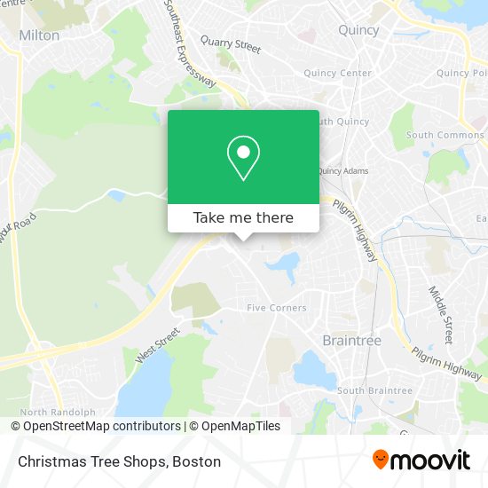 Christmas Tree Shops map